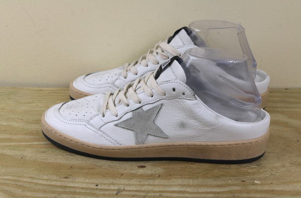 New Golden Goose Ball Star Sabot Sneaker Mule 40 White Leather Athletic Italy